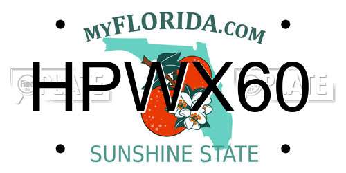 HPWX60 Florida License Plate