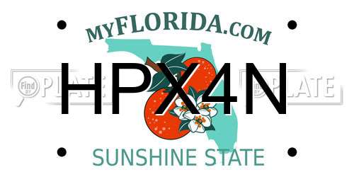 HPX4N Florida License Plate