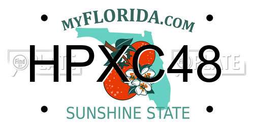 HPXC48 Florida License Plate