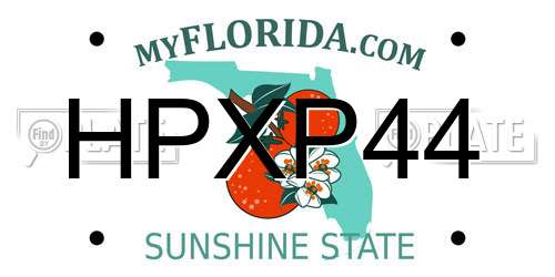 HPXP44 Florida License Plate