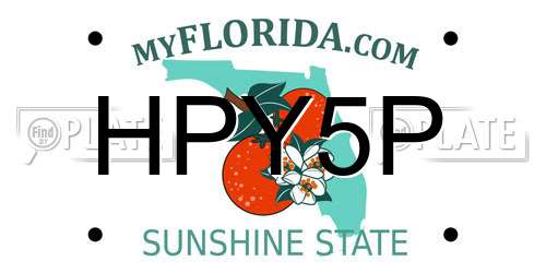 HPY5P Florida License Plate