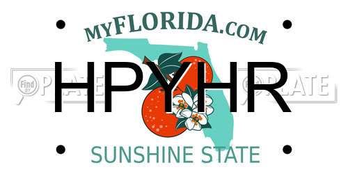 HPYHR Florida License Plate