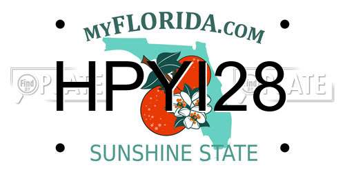 HPYI28 Florida License Plate