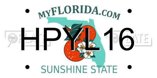 HPYL16 Florida License Plate