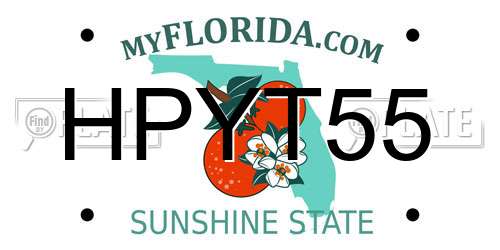 HPYT55 Florida License Plate