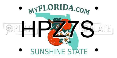 HPZ7S Florida License Plate