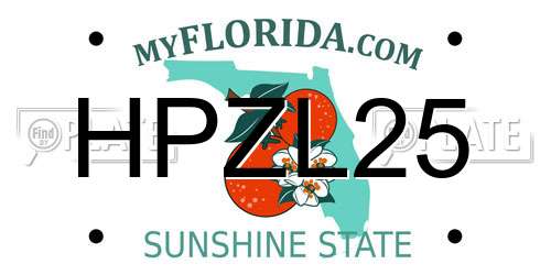 HPZL25 Florida License Plate
