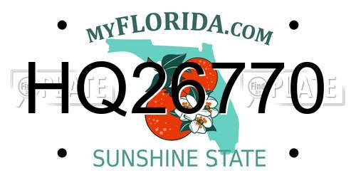 HQ26770 Florida License Plate