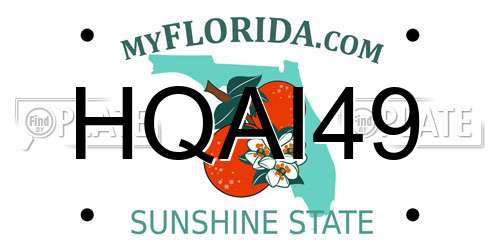 HQAI49 Florida License Plate