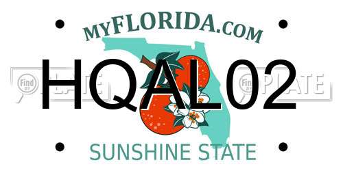 HQAL02 Florida License Plate