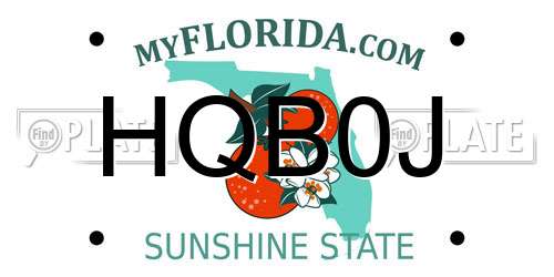 HQB0J Florida License Plate