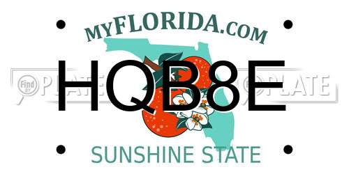 HQB8E Florida License Plate