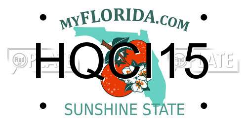 HQCI15 Florida License Plate