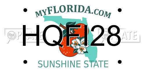 HQFI28 Florida License Plate