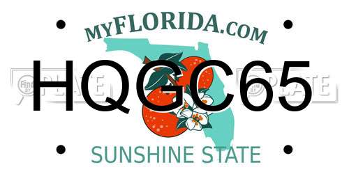 HQGC65 Florida License Plate