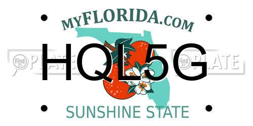 HQL5G Florida License Plate