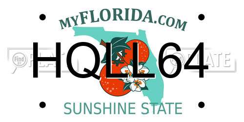 HQLL64 Florida License Plate