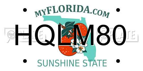 HQLM80 Florida License Plate