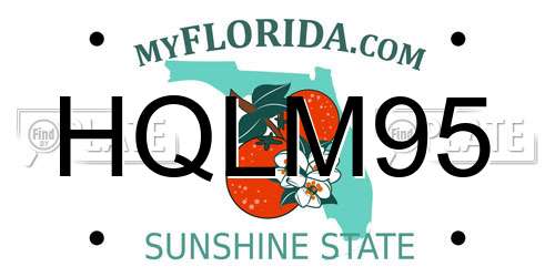 HQLM95 Florida License Plate