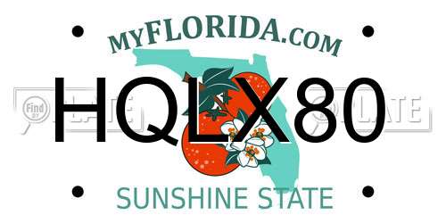HQLX80 Florida License Plate