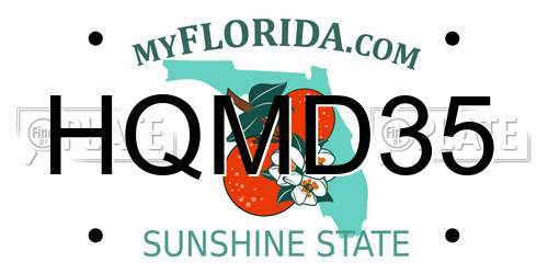 HQMD35 Florida License Plate