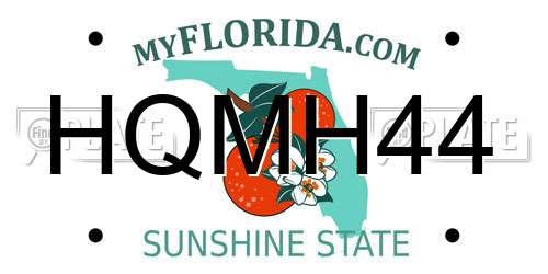 HQMH44 Florida License Plate