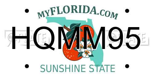 HQMM95 Florida License Plate