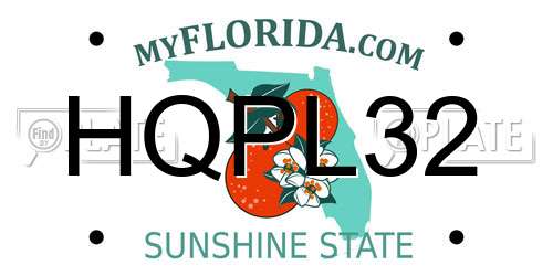 HQPL32 Florida License Plate