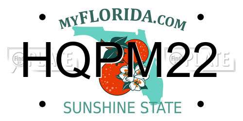 HQPM22 Florida License Plate