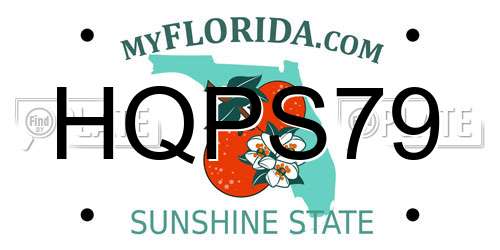 HQPS79 Florida License Plate