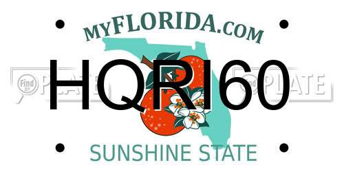 HQRI60 Florida License Plate