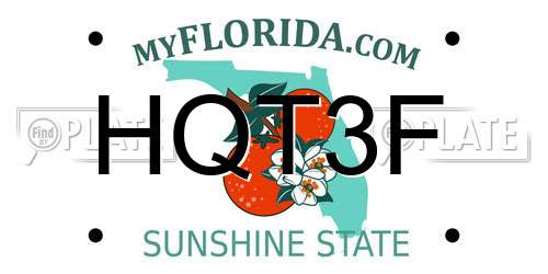HQT3F Florida License Plate