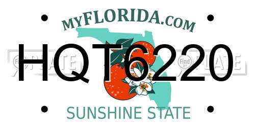 HQT6220 Florida License Plate
