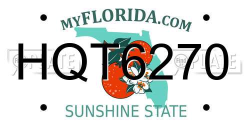 HQT6270 Florida License Plate