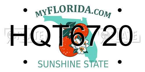 HQT6720 Florida License Plate