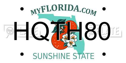 HQTH80 Florida License Plate