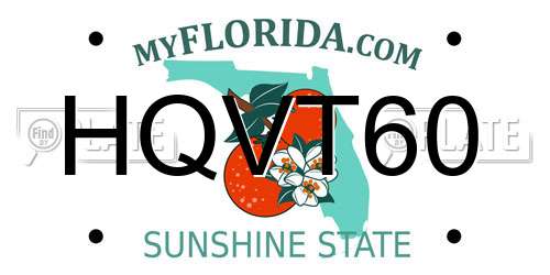 HQVT60 Florida License Plate