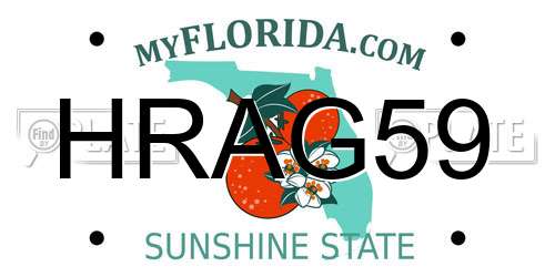 HRAG59 Florida License Plate