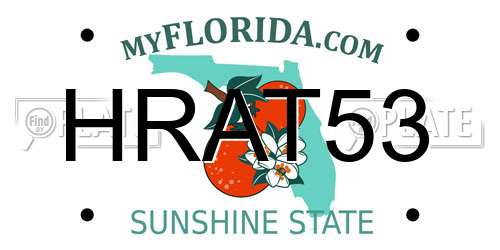 HRAT53 Florida License Plate