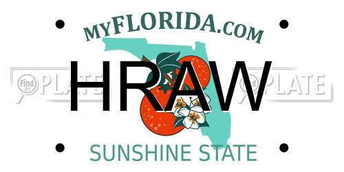 HRAW Florida License Plate