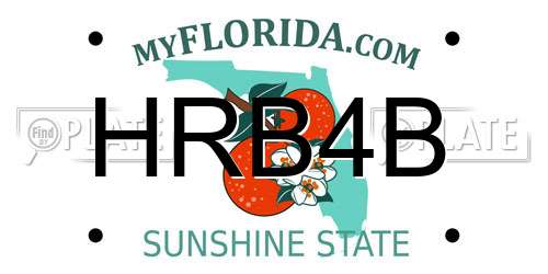 HRB4B Florida License Plate