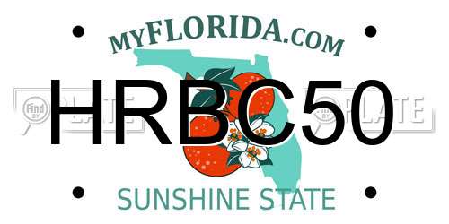 HRBC50 Florida License Plate