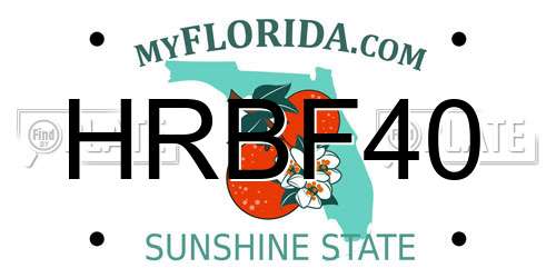 HRBF40 Florida License Plate