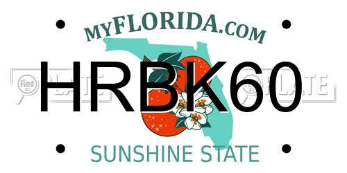 HRBK60 Florida License Plate