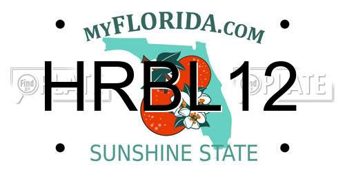 HRBL12 Florida License Plate