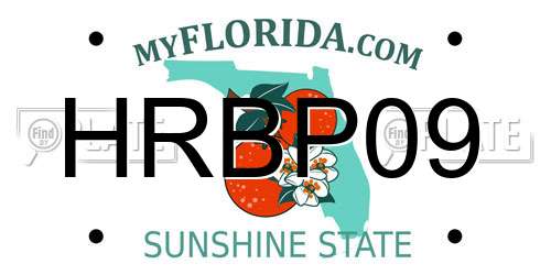 HRBP09 Florida License Plate
