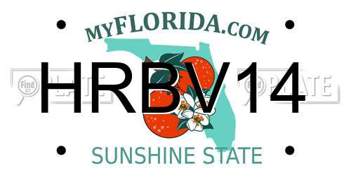 HRBV14 Florida License Plate