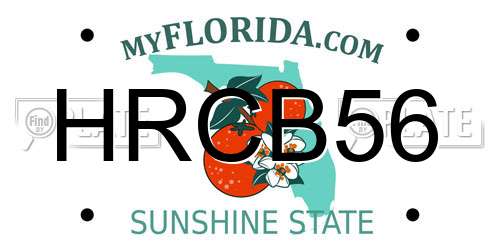 HRCB56 Florida License Plate