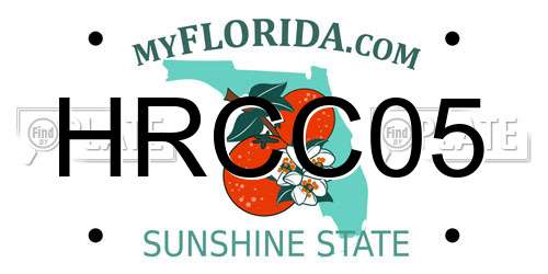 HRCC05 Florida License Plate