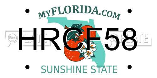 HRCF58 Florida License Plate